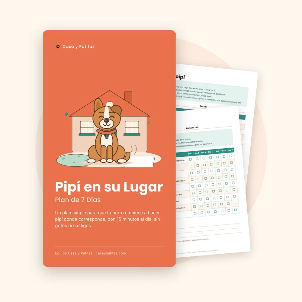 Guía Pipí en su Lugar con sus dos imprimibles: Checklist diario y Diario de pipí